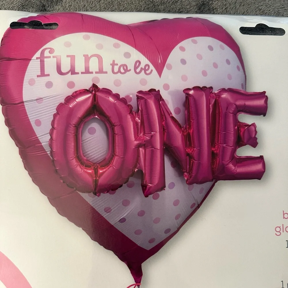 Baby Girl 1st Birthday Party Decorations Balloons Pink 3D Pink Polka Dots 2